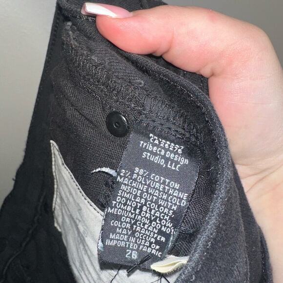 Nili Lotan High Waisted Vianca Kick Flare Jeans Frayed Hem Black Size 26 - Picture 6 of 9